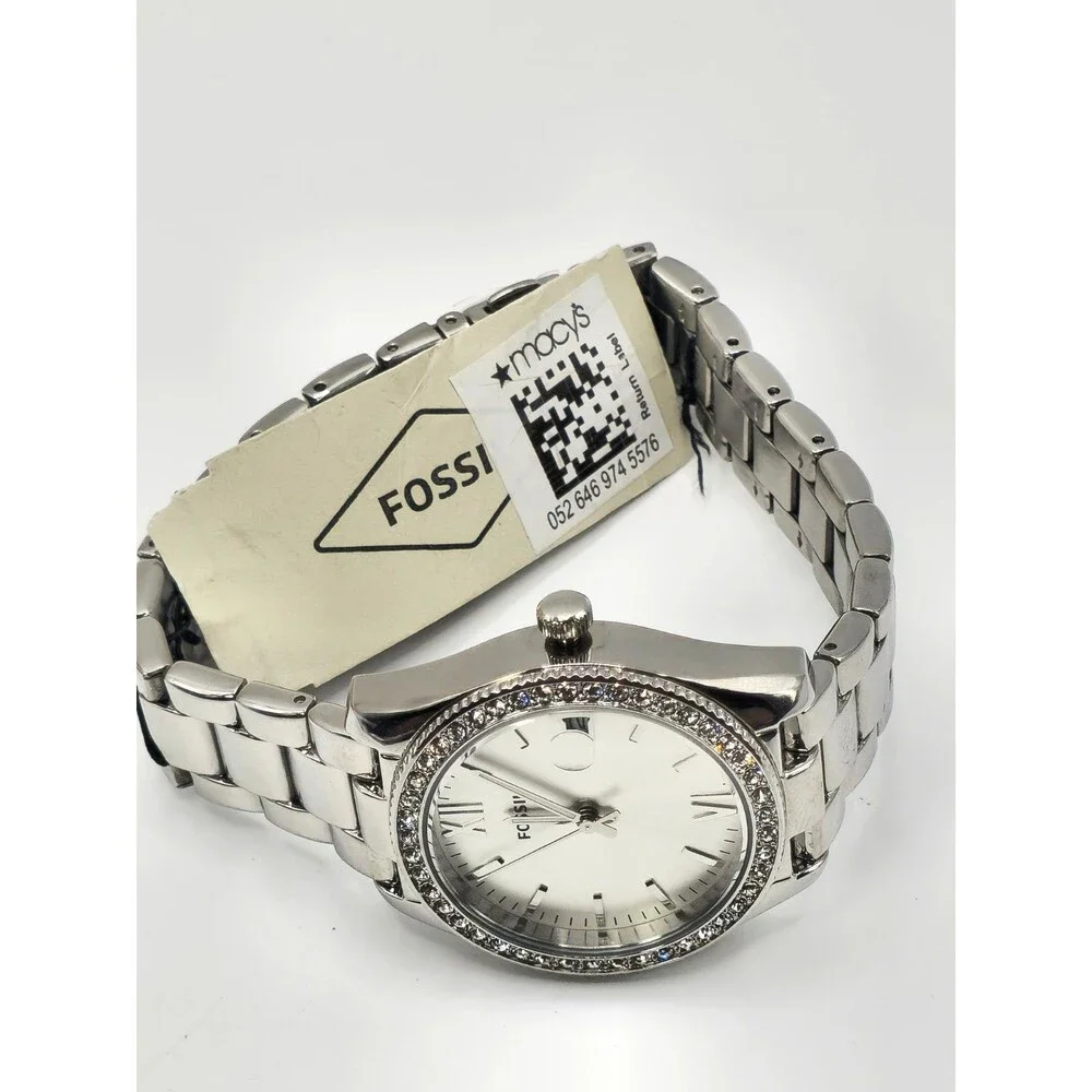 Fossil Scarlette ES4317 Women's Silver Crystal Watch 32mm